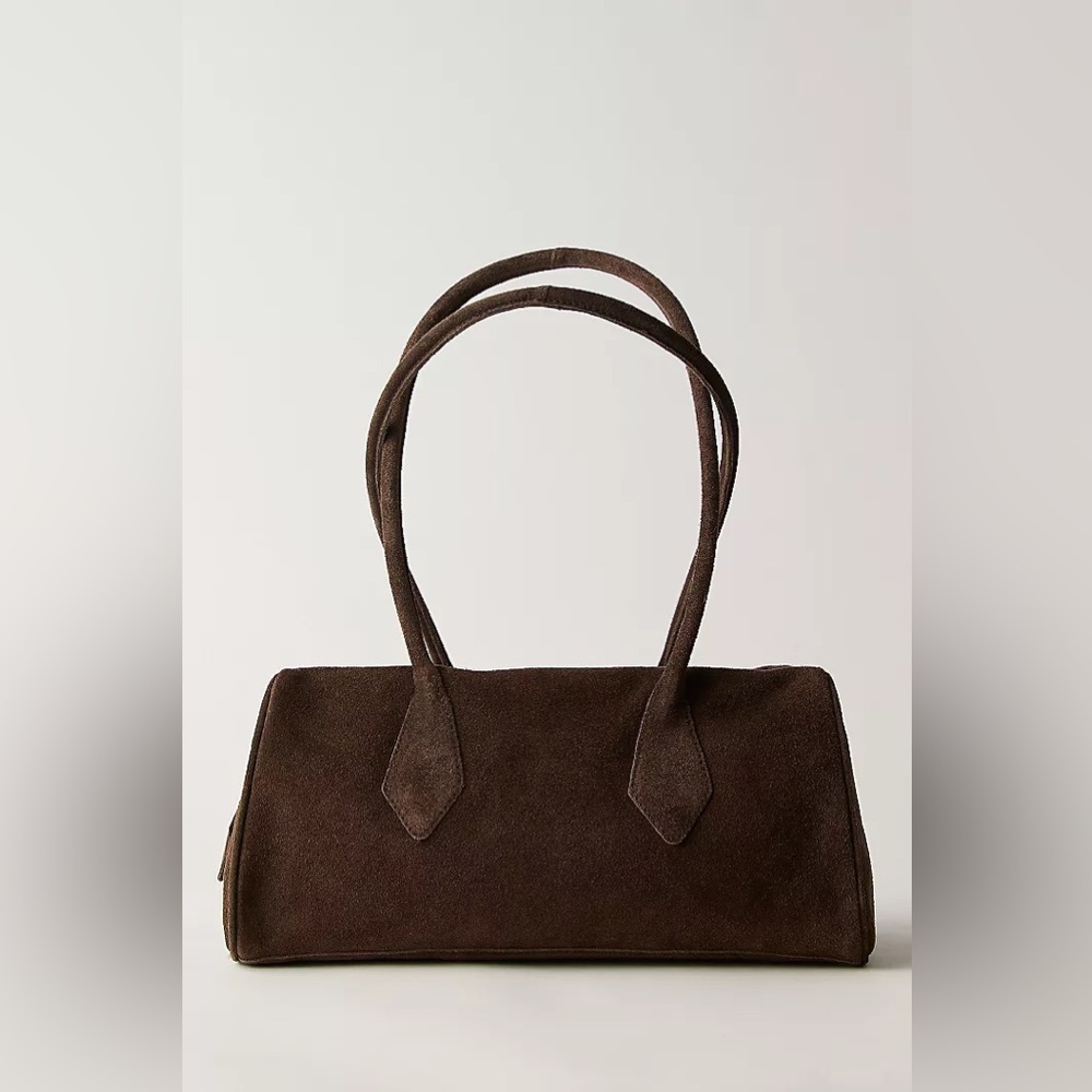 Free People Sierra Suede Shoulder Bag Chocolate